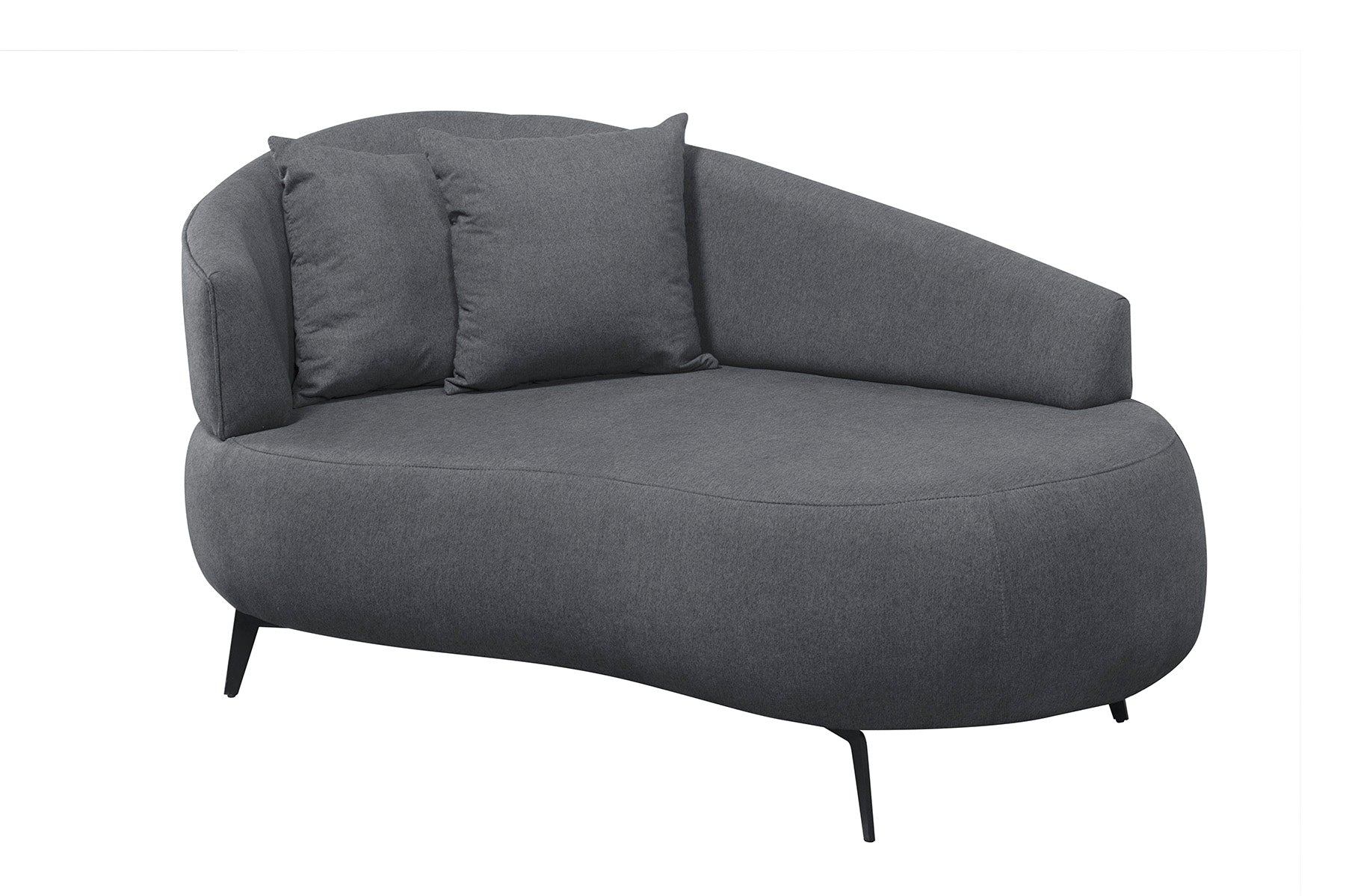 Sofá Chaise Feijão 190cm Linho Grafite - Mobili Store