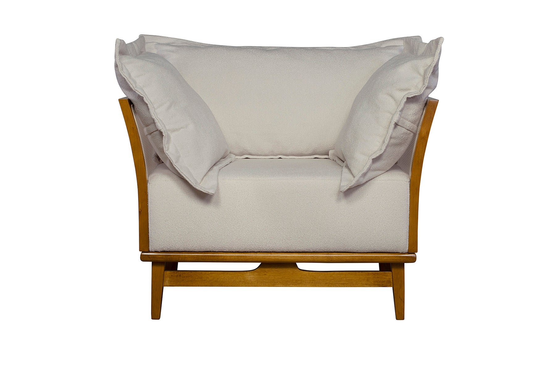 Poltrona Decorativa Pisa Bouclê Off White - Mobili Store