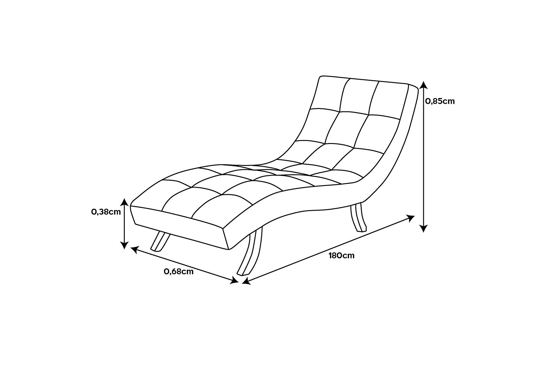 Chaise Casual no Tecido Bouclê - Mobili Store