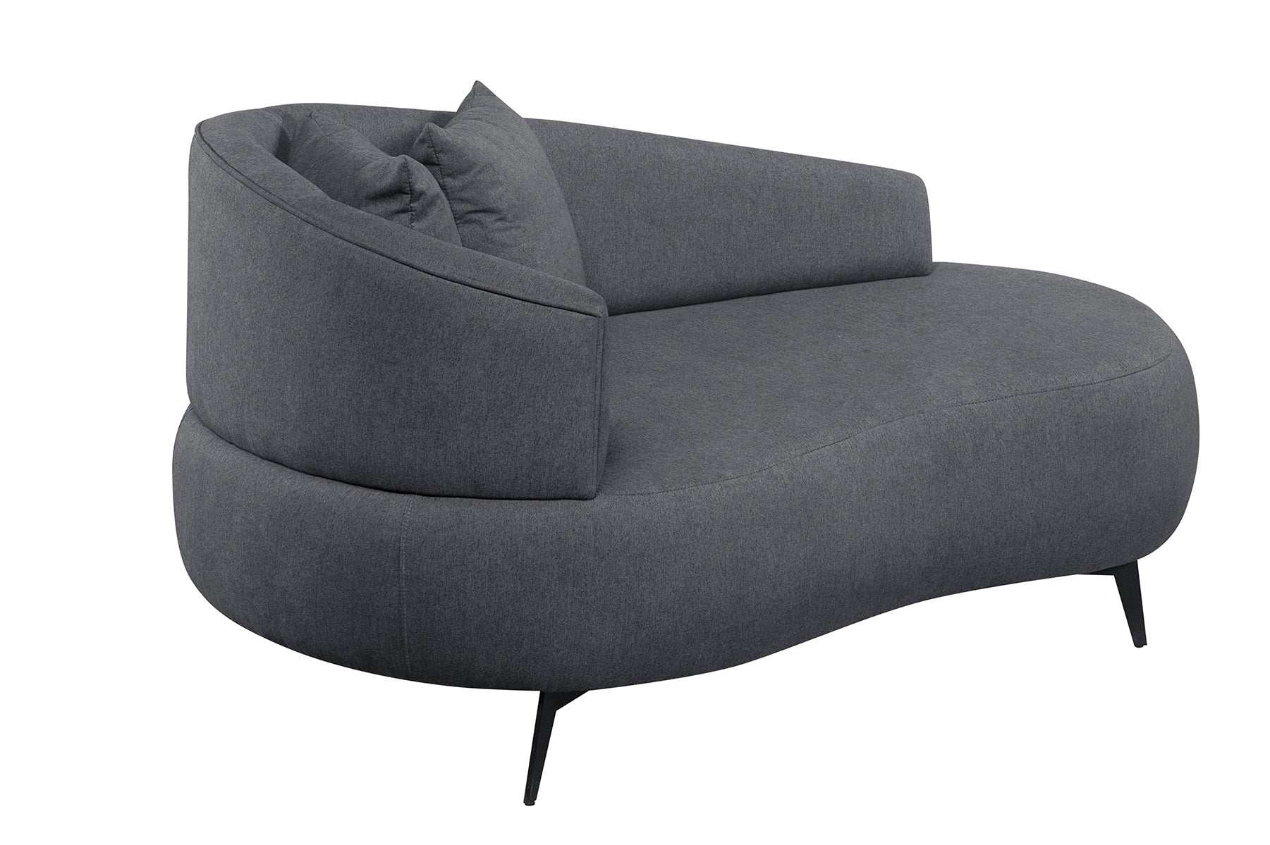 Sofá Chaise Feijão 190cm Linho Grafite - Mobili Store